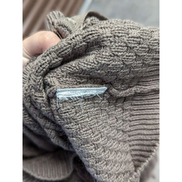 Yessica Size XL Beige Knit Scoop Neck With Zipper Sweater Cardigan - Picture 10 of 10